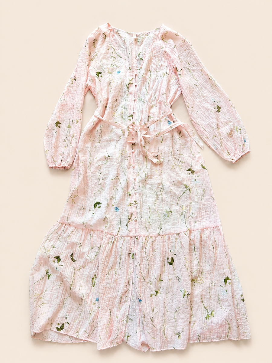 H&M Sukienka Maxi w Kwiatowy Wzór | NOWA | Roz. M