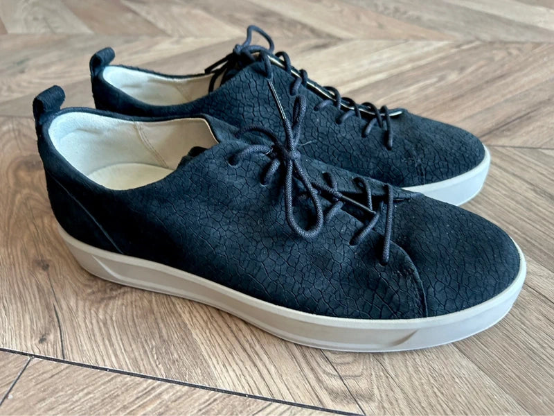 ECCO sneakersy damskie czarne skórzane r. 40 | nowe
