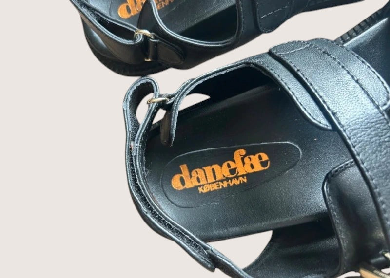 Danefae sandały damskie czarne skórzane r. 40 – nowe