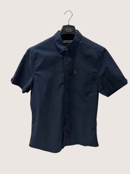 Ben Sherman koszula męska czarna z krótkim rękawem M