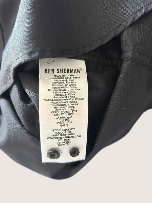 Ben Sherman koszula męska granatowa z krótkim rękawem M