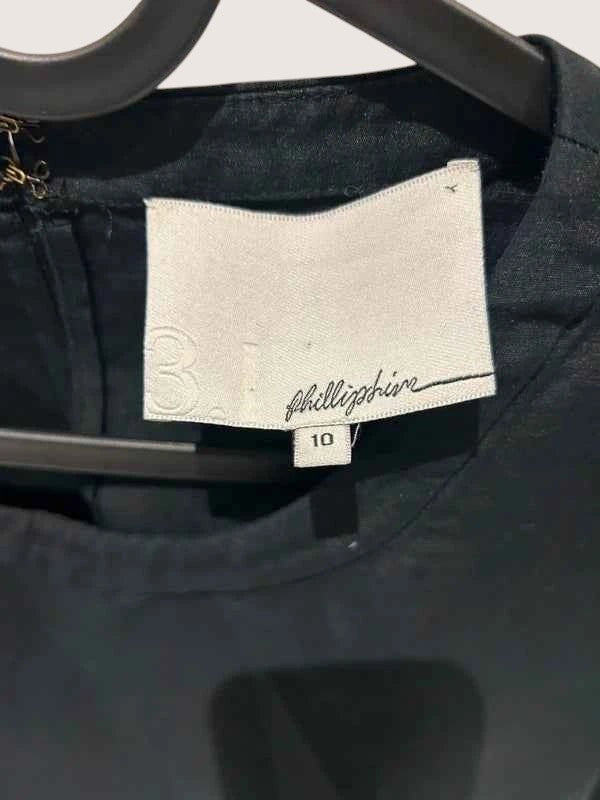 Phillip Lim jedwabna bluzka – czarna | Rozmiar 10 (30-40) M