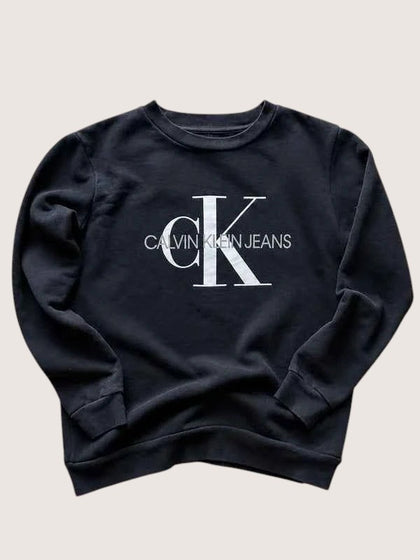 Calvin Klein Jeans czarna bluza logo CK rozmiar S