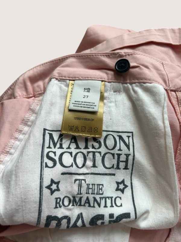 Scotch & Soda Maison Scotch – pudroworóżowe szorty chino | rozm. 27 S