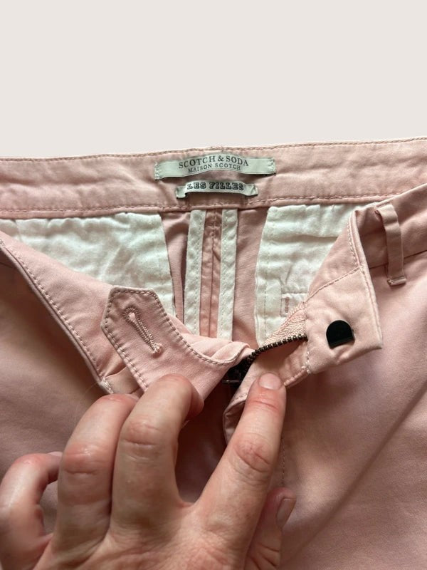 Scotch & Soda Maison Scotch – pudroworóżowe szorty chino | rozm. 27 S