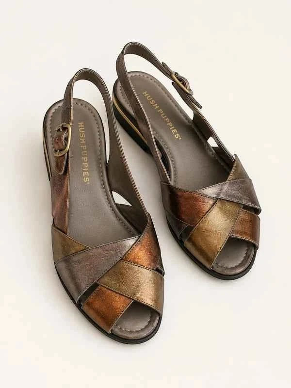 Hush Puppies – skórzane sandały damskie, rozm. 41
