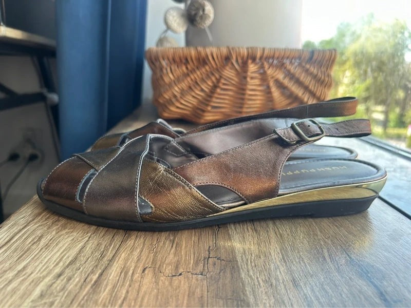 Hush Puppies – skórzane sandały damskie, rozm. 41