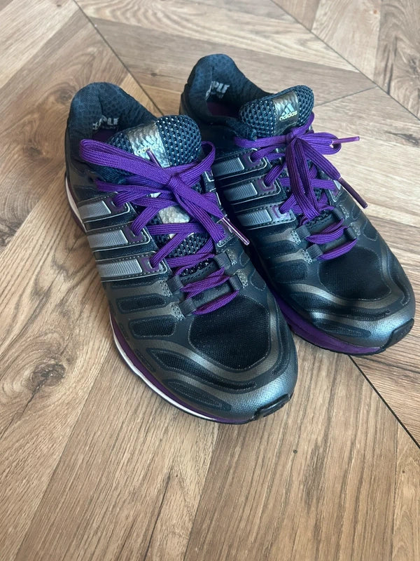 Adidas Womens( roz 38 2/3 )Sonic Boost Running Shoes - Dark Grey/Purple