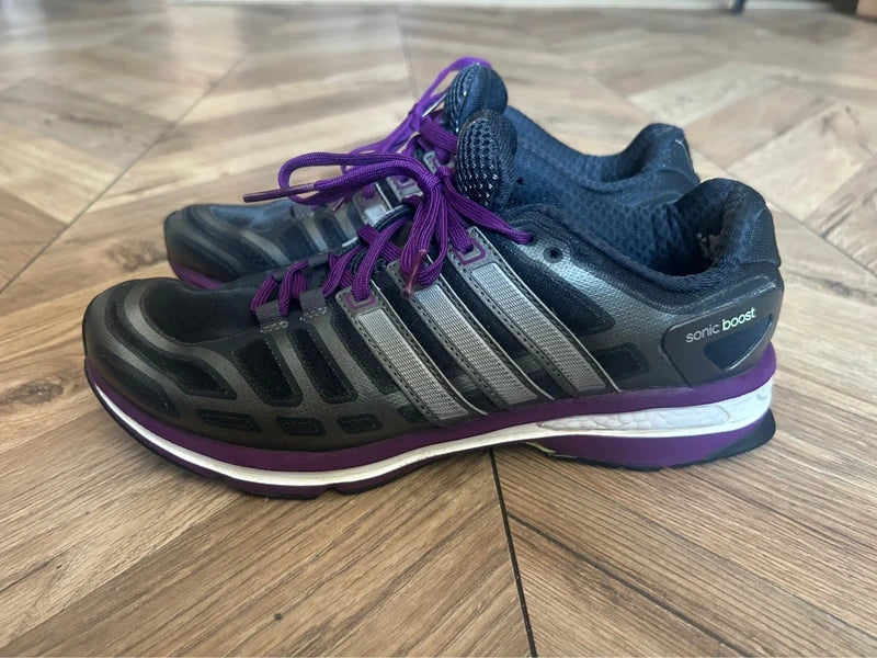 Adidas Womens( roz 38 2/3 )Sonic Boost Running Shoes - Dark Grey/Purple