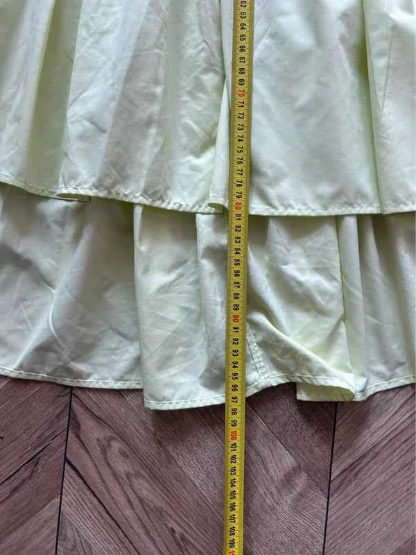 VRS Woman długa spódnica z falbaną – limonkowa – XL