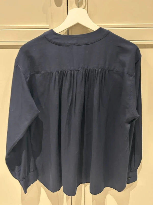 UNIQLO granatowa bluzka damska z dekoltem V | M | Nowa bez metki