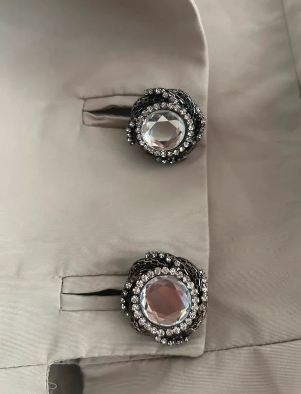 Pinko Płaszcz damski beżowy taliowany Roz. S Elegancki trencz premium