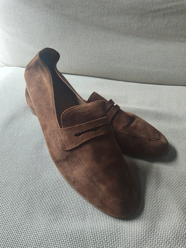 Mokasyny męskie Gabor brąz zamszowe rozmiar 9.5