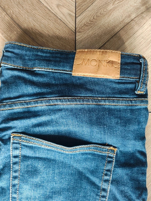 Monki Jeansy Damskie Niebieskie Rozmiar 32