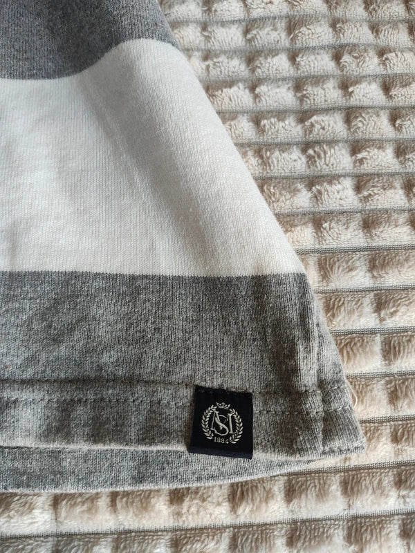 Koszulka Polo M&S Marks & Spencer 2XL Biało-Szara Paski Premium