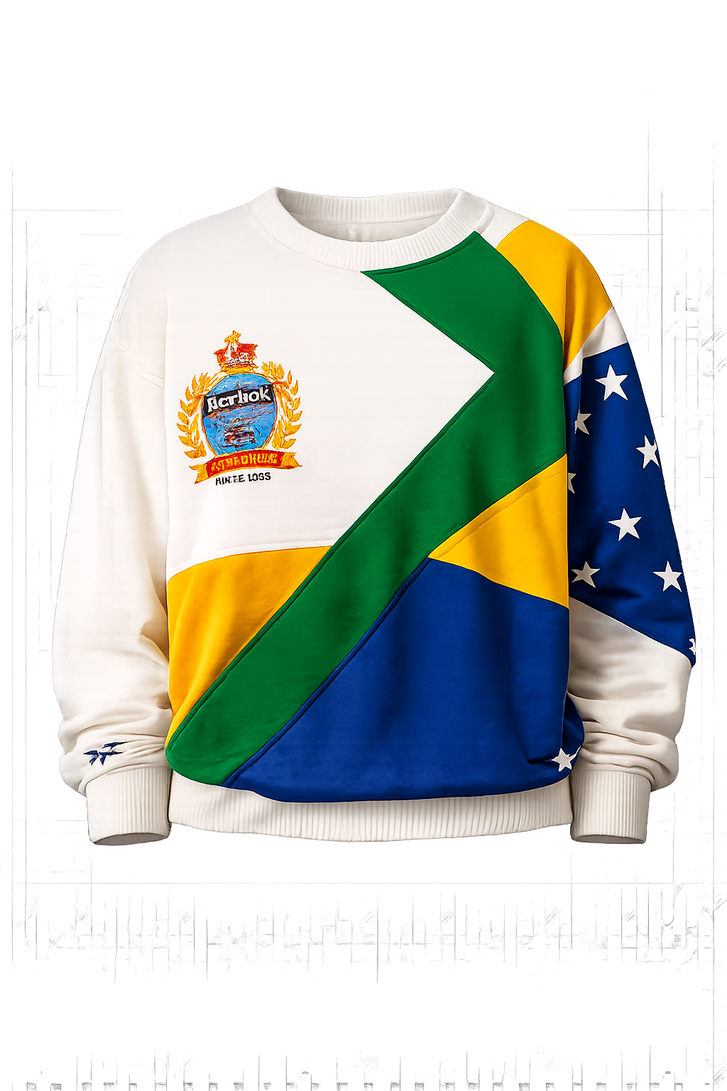 Reebok Vintage Brasil Sweatshirt | Duże Logo na Plecach | Y2K | Rare
