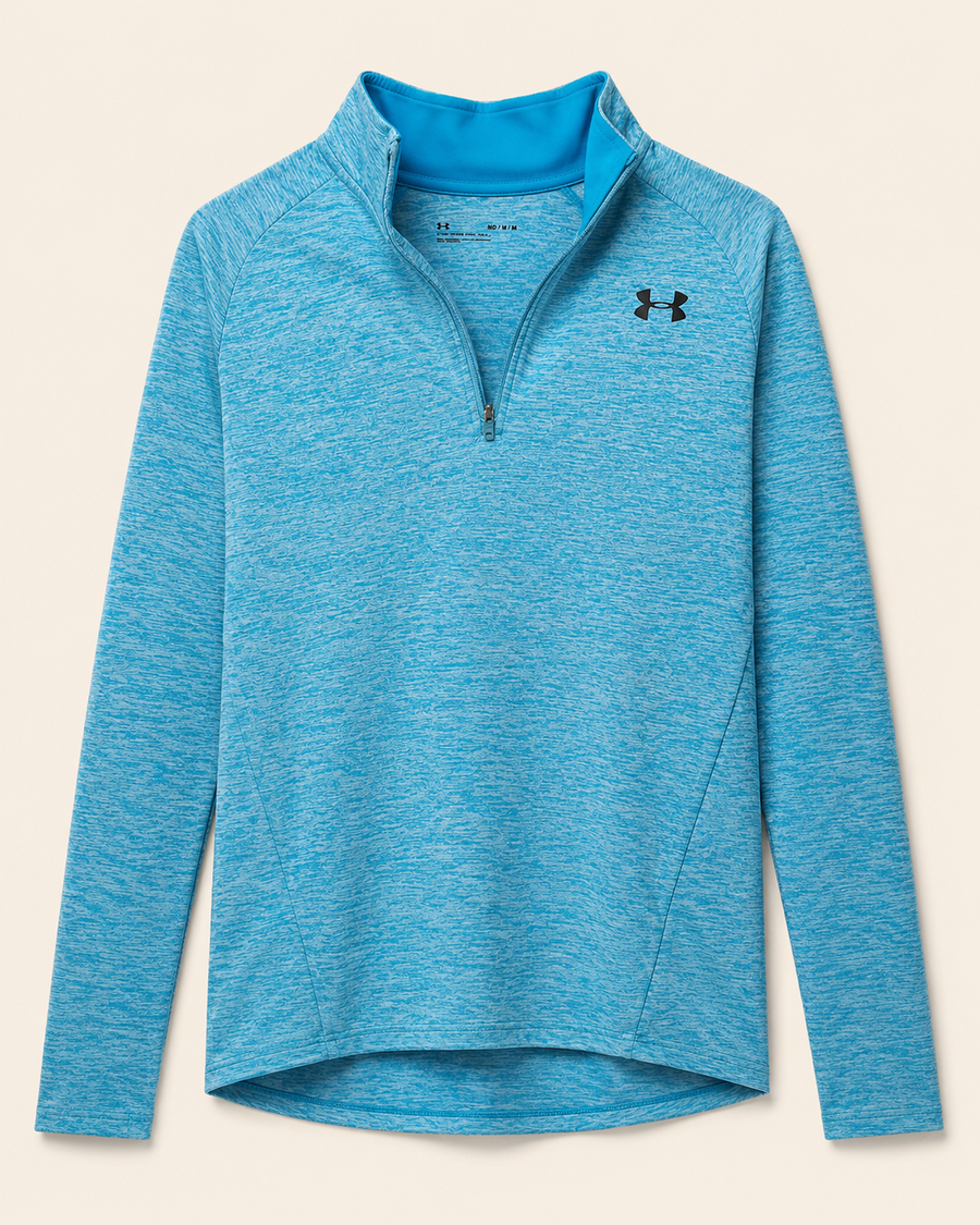 Under Armour damska bluza sportowa 1/4 zip turkusowa | M