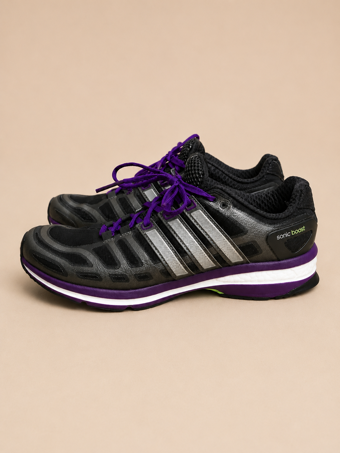 Adidas Womens( roz 38 2/3 )Sonic Boost Running Shoes - Dark Grey/Purple
