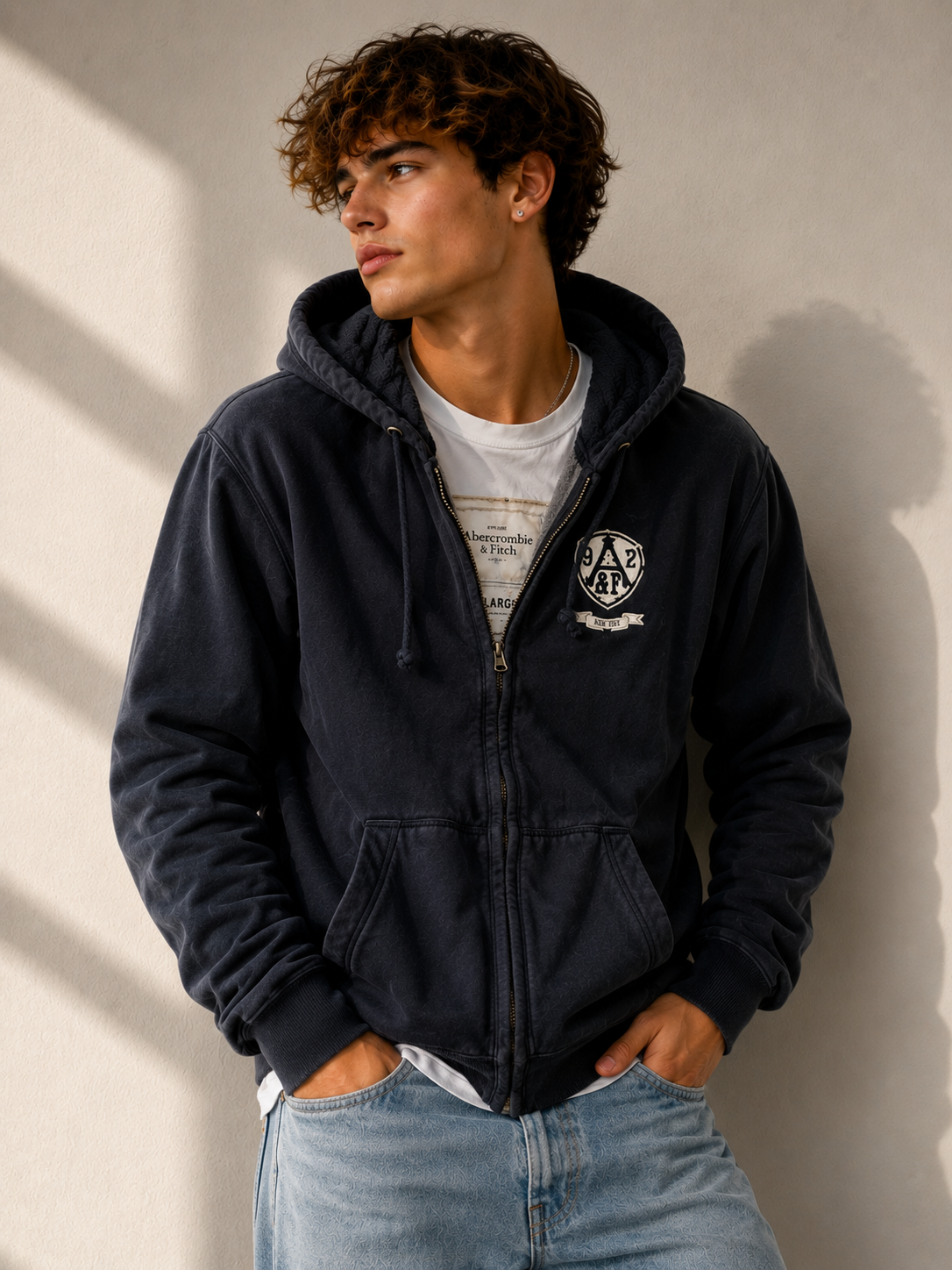 Bluza Abercrombie & Fitch Zip Hoodie Vintage Y2K