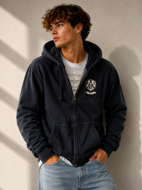 Bluza Abercrombie & Fitch Zip Hoodie Vintage Y2K