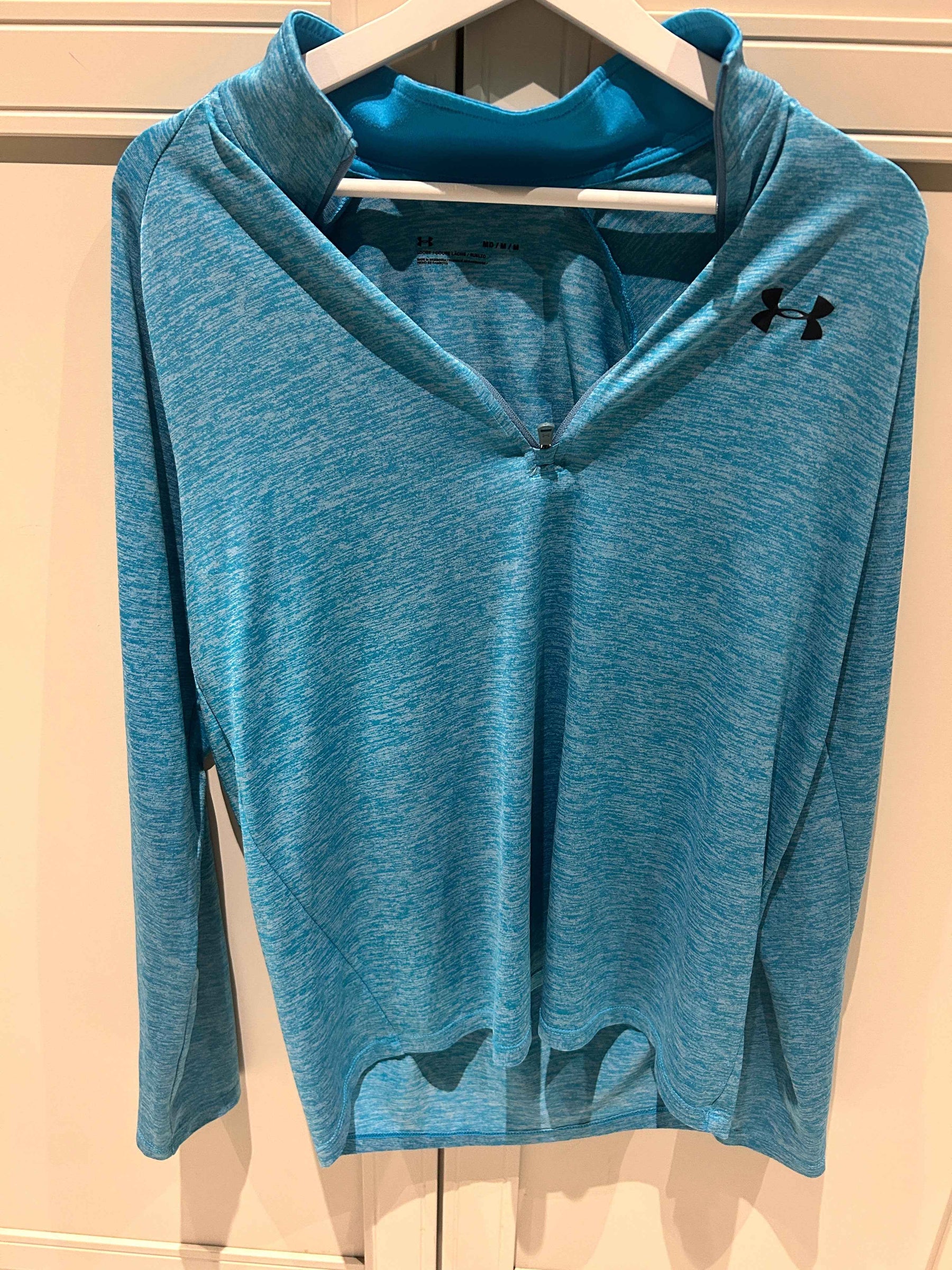 Under Armour damska bluza sportowa 1/4 zip turkusowa | M