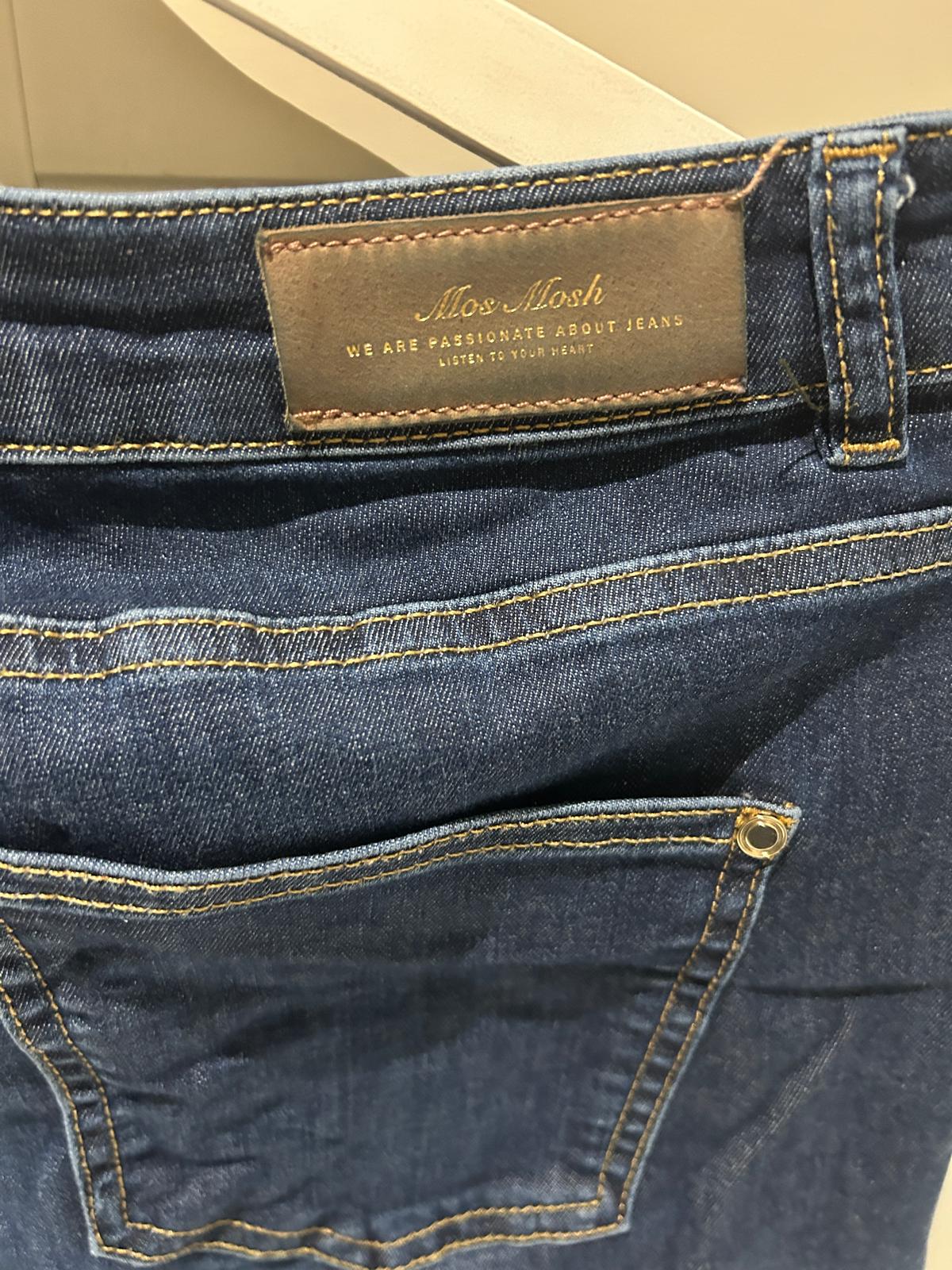 Mos Mosh Jeansy Damskie Granatowe Slim Fit Stretch 30/32