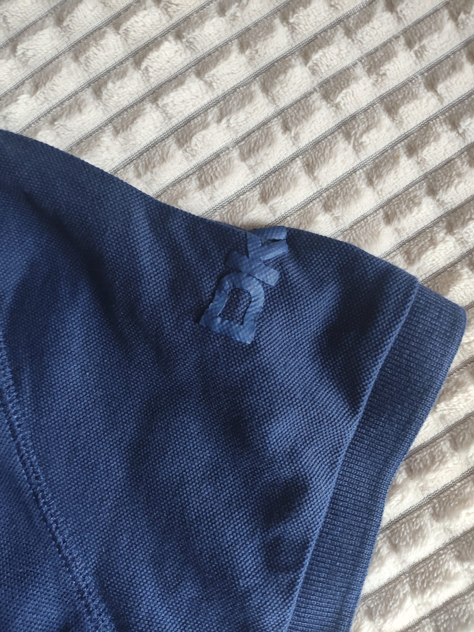 DKNY Donna Karan New York Granatowa Koszulka Polo Damska Rozmiar L