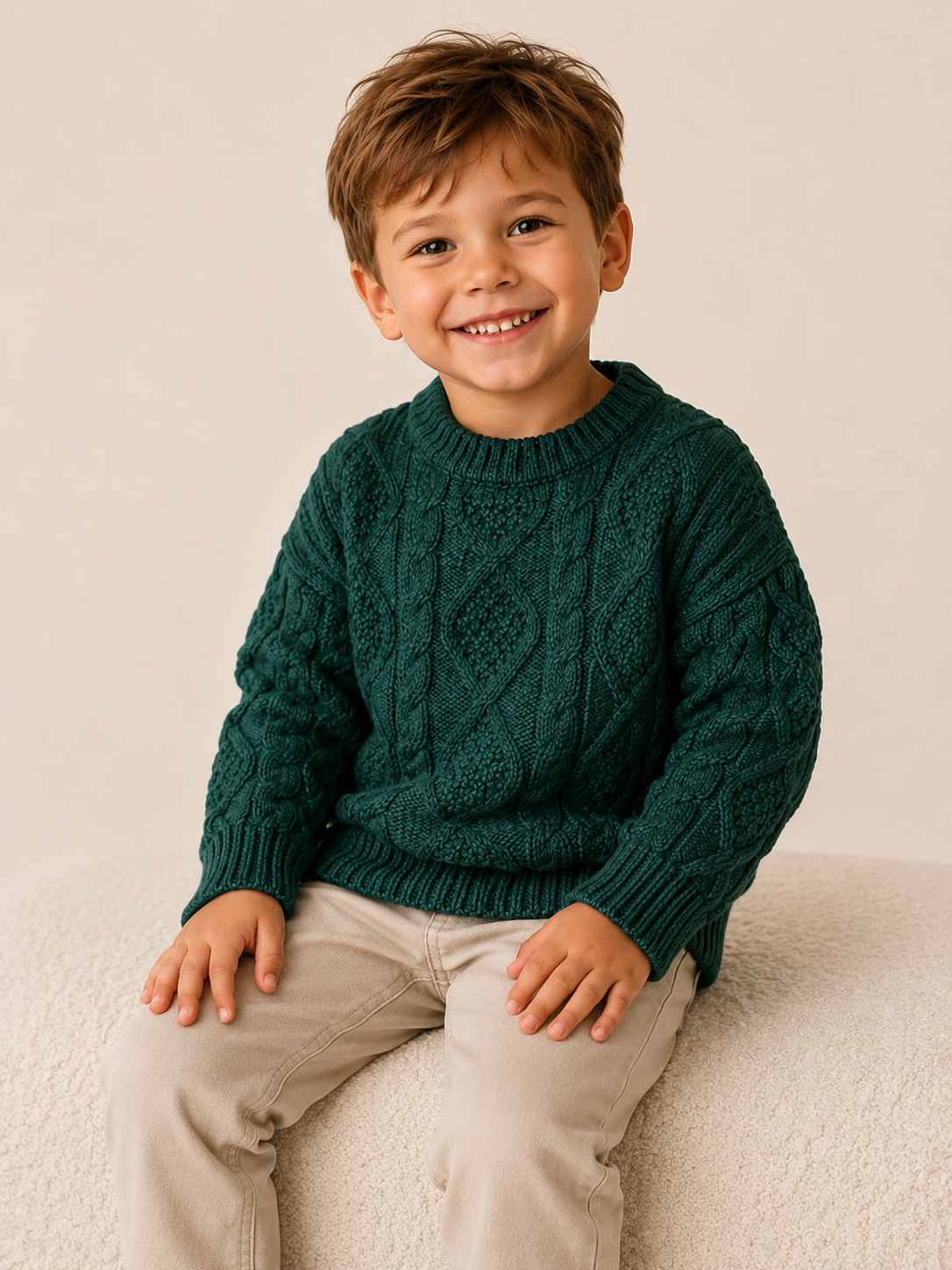 Zielony sweter Lindex dla 3 - 4 latka