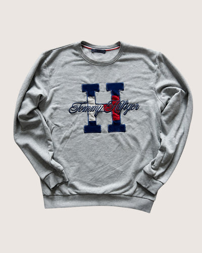 Tommy Hilfiger szara bluza męska z haftowanym logo H r.XL
