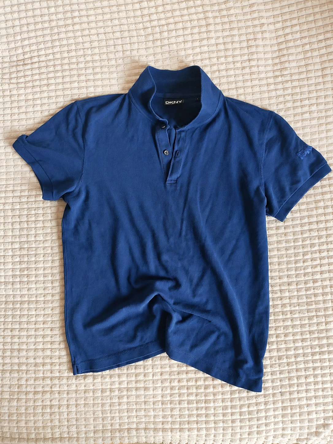 DKNY Donna Karan New York Granatowa Koszulka Polo Damska Rozmiar L